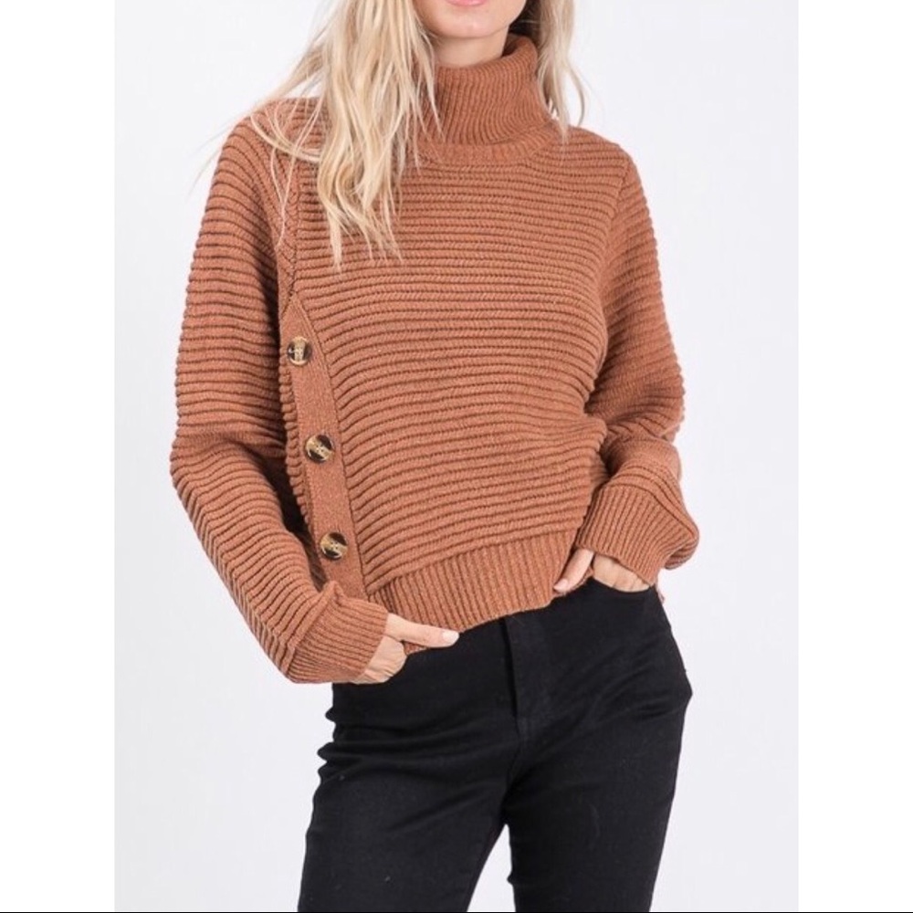 Tan Turtleneck Sweater (New) - Picture 2 of 3
